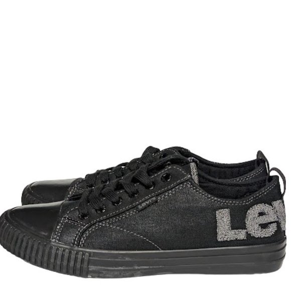 Levi's Womens Black Anika Logo Classic Sporty Fashion Sneaker Shoe Size 8 NWOB - Picture 2 of 8